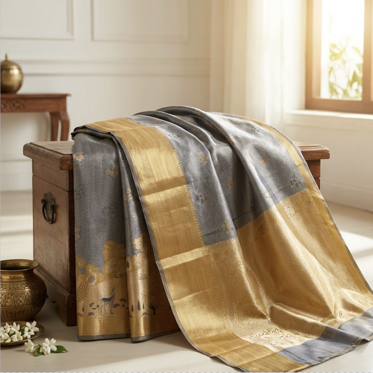 Premium Zari Saree loose end